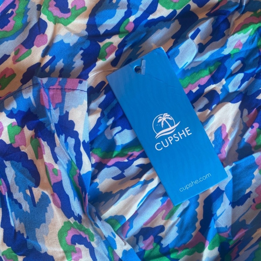 CUPSHE Romper Abstract Blue- XL - Picture 9 of 10
